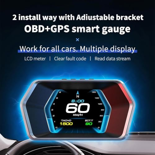 Velocímetro GPS con Diagnóstico OBD2 Inteligentemente Proyectado en Parabrisas 5