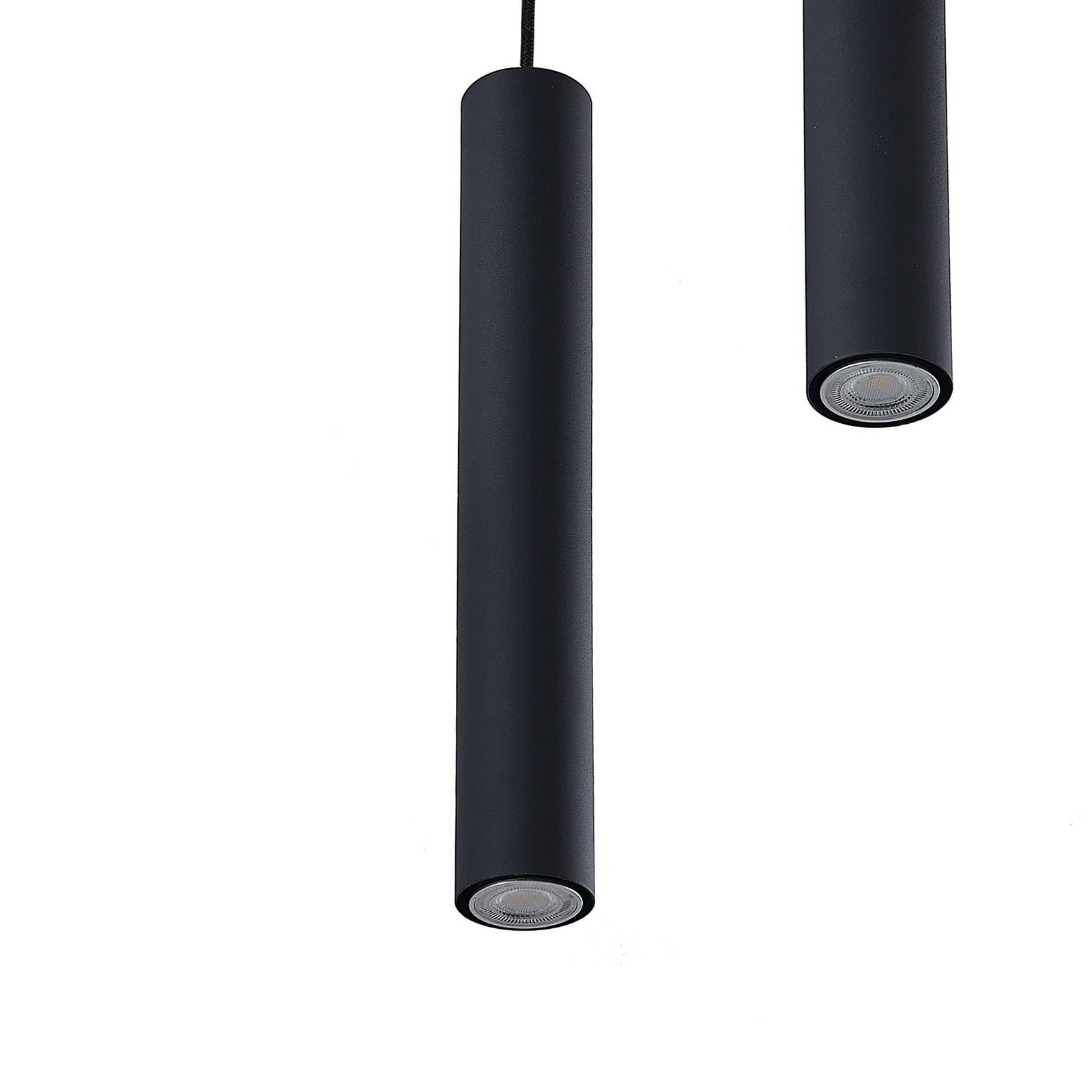 Lindby Pendelleuchte Sanad (Modern) in Schwarz aus Metall (5 flammig, GU10) - Deckenlampe Esstischlampe Hängelampe Hängeleuchte Wohnzimmerleuchte