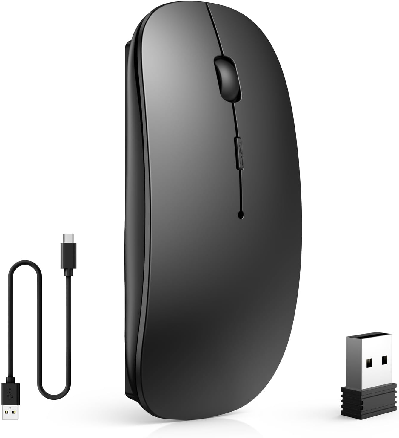 Amazon | マウス Bluetooth Type-C充電式 ワイヤレスマウス 2.4GHz光学式 3dpi切替 静音 薄型 小型 無線 ...