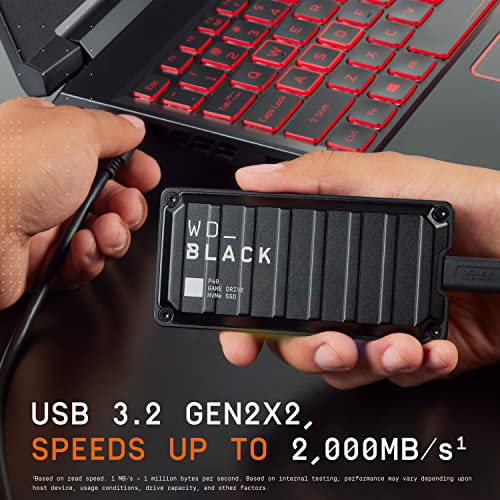 Western Digital 2TB P40 Game Drive SSD - Up to 2,000MB/s, RGB Lighting, Portable External Solid State Drive , Compatible with Playstation, Xbox, PC, & Mac - WDBAWY0020BBK-WESN by WD_BLACK - Image 4