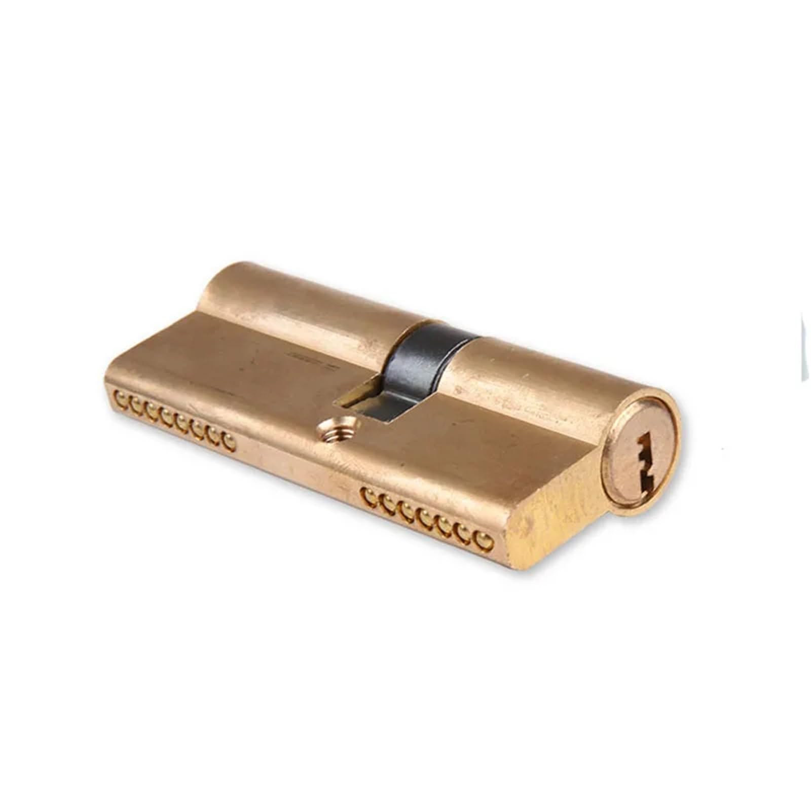 65mm with 8 Keys Thumb Turn Euro Profile Cylinder Barrel Lock Brass Satin Nickel Finish 1Pcs