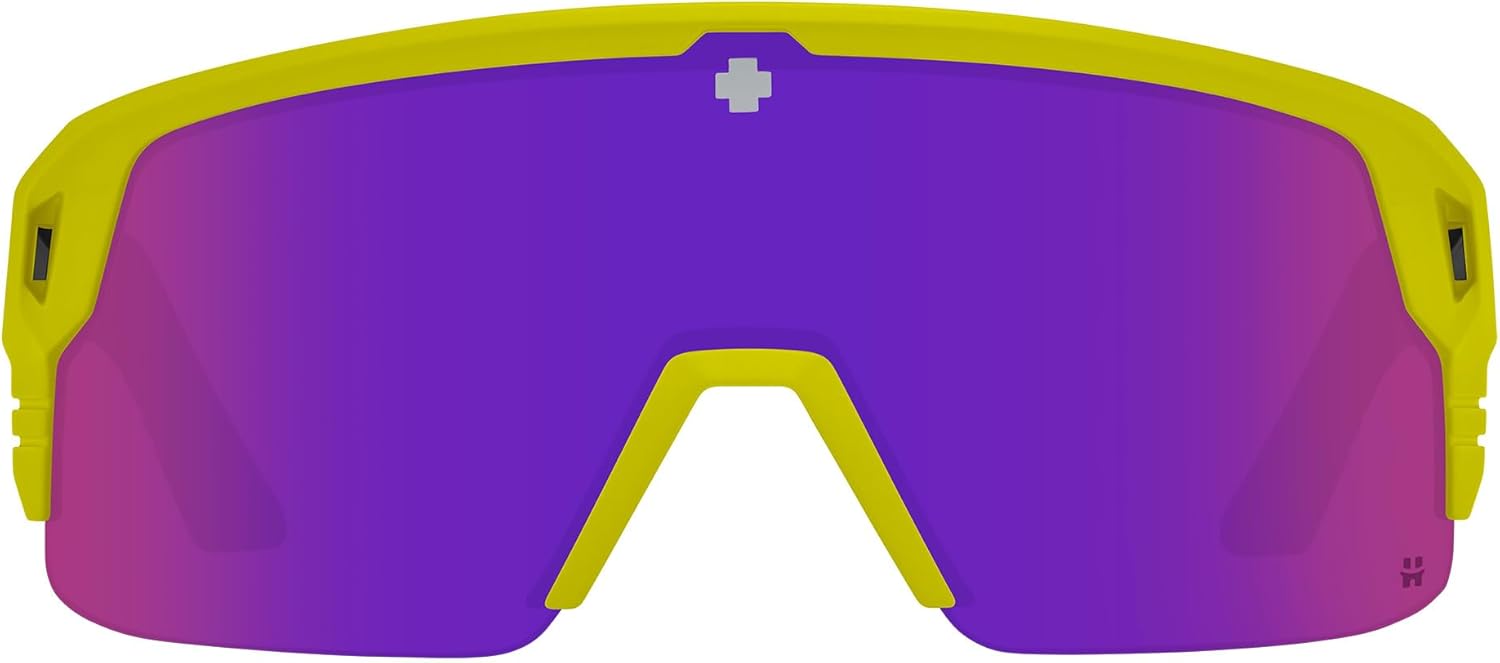 SPY Optic Monolith 5050, Cylindrical Shield Semi-rimless Sunglasses, Color and Contrast Enhancing Lenses