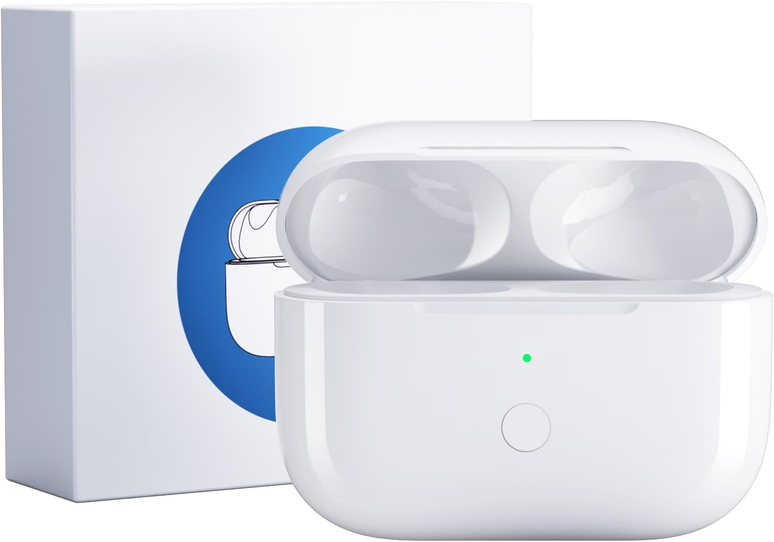 Wireless Charging Case Replacement Compatible with AirPod 3rd Generation,Airpod Charging Case replacement,AirPod 3rd Generation Case with Bluetooth Button for Pairing,Replacement Airpod gen 3