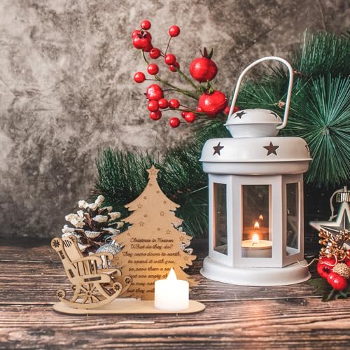 Adorno navideño de madera con base estable que no se cae 4
