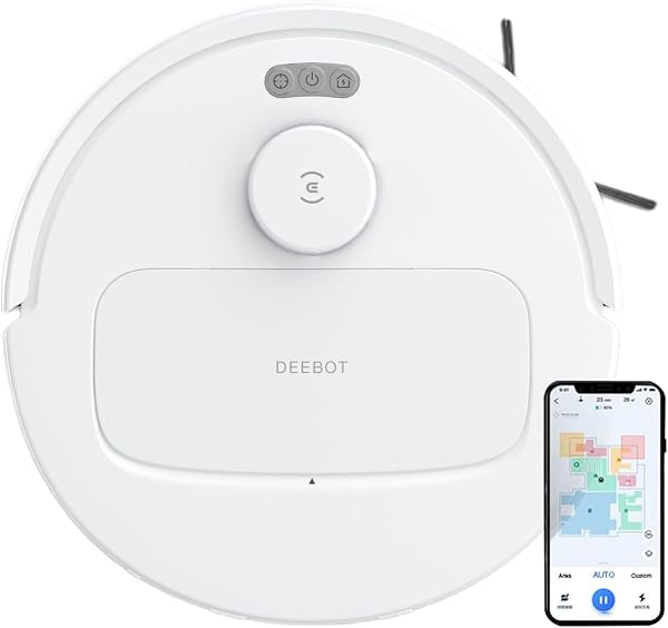 ECOVACS DEEBOT N30 White 2 in 1 Robot Vacuum Cleaner & Mop, New Launch, 10000 Pa Suction, 5200mAh Battery, Covers 3500+