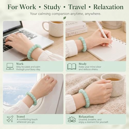 Image of Frodete Bodhi Fidget Bracelet Seed Stretch Anxiety Relief Healing Jewelry