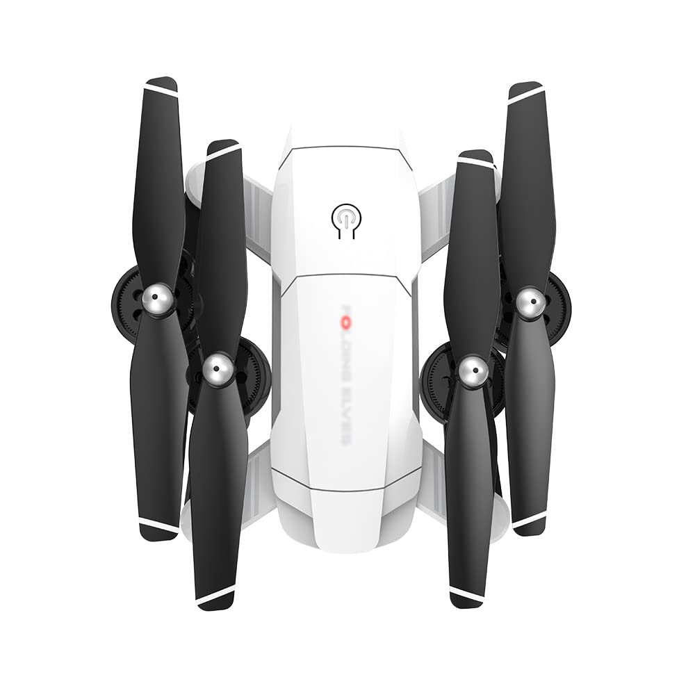 Drone con fotocamera 1080P HD, mini drone RC pieghevole per regalo per bambini Quadcopter tascabile portatile, regolazione della velocità di avvio con una chiave, capovolgimenti 3D, luce a LE