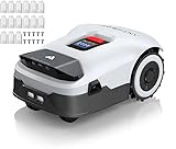 ANTHBOT Genie Robot Cortacésped Inalámbrico Periférico - 2000㎡, Full Band RTK+4 Ojos IA Vision Cortacésped Robot Césped, Auto Cartografía, 20 Multi-Zona, Evasión de obstáculos, Antirrobo Inteligente Genie1000