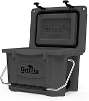 Vista 23 de Grizzly 20 Cooler Cofre de hielo de 20 cuartos de galón duradero con aislamiento rotomoldeado Fabricado en Estados Unidos Garantía de por vida