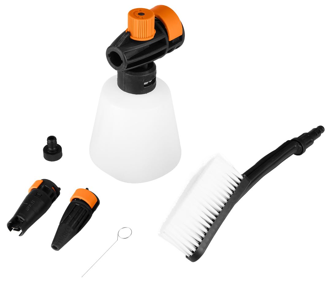 NEO TOOLS Rondella ad alta pressione 1600 W, 135 bar, pulizia potente per auto, terrazza e giardino, incluso set di accessori, ideale per gli amanti del fai da te e del giardino