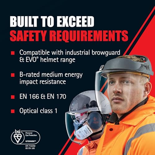 Visière industrielle JSP EVOGUARD C1 transparente de protection