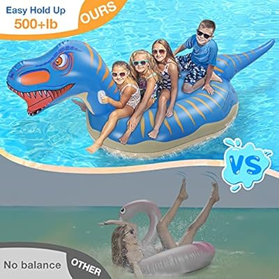 Super Größe Dinosaurier Luftmatratze 280×130 cm – Das ultimative Pool Floß für Dino-Fans und Sommer-Spaß für die ganze Familie! – Bild 5