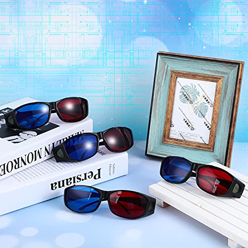 4 Pieces Glasses For 3D Movies Game 3D Movie Glasses For 3D Movies Games Light Simple Design, 3D Viewing Glasses(Red And Blue) #TOP6