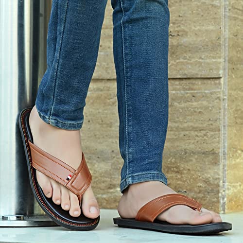 Image of Centrino Men's Slipper |Flip-Flop Slippers | Luxurious Comfort Every Step | Slip-On Ease, Minimalist Design | Perfect for Beach Days, Poolside Lounging, and Casual Wear (1302)