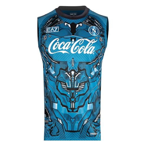 SSC Napoli Colete Training Ea7 t-shirt de alças unissexo para adulto (embalagem de 3)