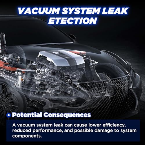 T105 Automobil-Rauchmaschine Leckdetektor mit eingebauter Luftpumpe und Manometer, EVAP-Rauchmaschine Diagnosetester Pipeline-Kraftstofflecksucher mit Rauchdurchflussmesser für 12V-Fahrzeuge