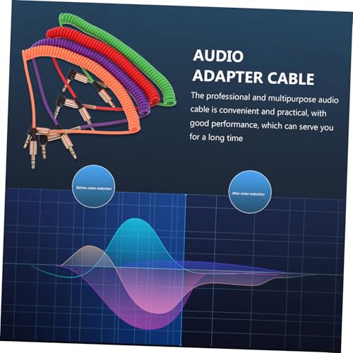 Cable de audio AUX 3.5mm macho a macho en espiral x4 miniatura 6
