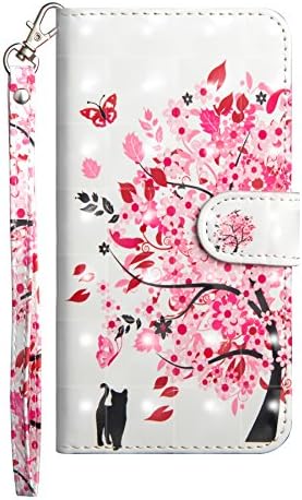 Samsung Galaxy A10 Phone Case, Shockproof 3D Art Premium PU Leather Flip Wallet Cases with Magnetic Kickstand Money Pouch Folio TPU Bumper Gel Protective Cover for Samsung Galaxy A10 Cat & Tiger