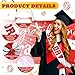 18 Senior Night Gifts 6 Senior Sashs 6 Cheer Hairbows 6 Cheer Bracelets Class of 2025 Cheerleader Graduation Gifts(Red and White)