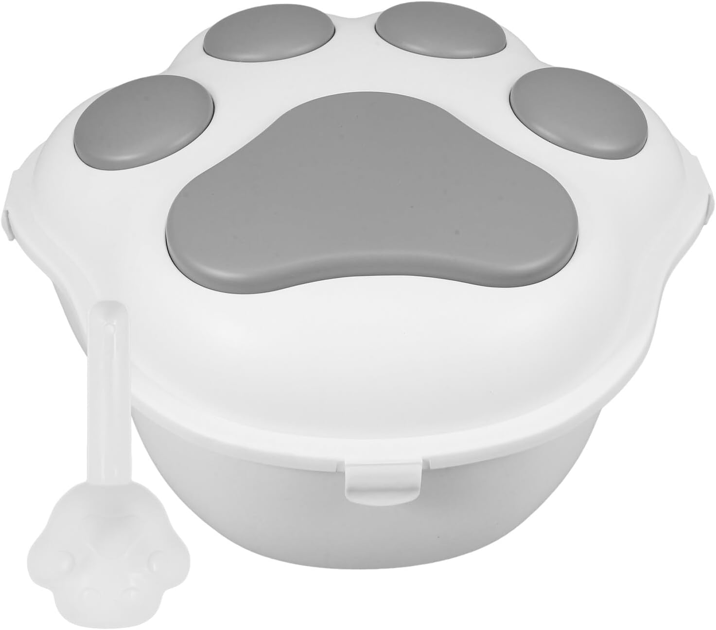 BESPORTBLE Airtight Large Dog and Cat Food Storage Container with Lid Moisture-proof Plastic Pet Treat Canister for Indoor Food Storage Gray Small Size Available and Snacks