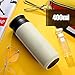 Produktbild HHHKKK Trinkflasche Edelstahl, Vakuum Isolierte Wasserflasche 320ml/400ml, Bpa Frei Thermosflasche, Auslaufsicher Isolierflasche für Kinder, Schule, Sport, Fahrrad, Fitness, Gym, Outdoor