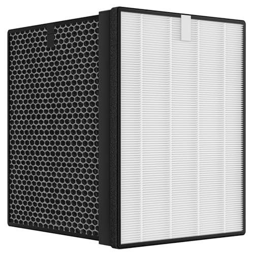 FY2420/30 FY2422/30 Filtre de rechange compatible avec purificateur d'air Philips AC2882, AC2887, AC2889, AC3829, séries 2000 et 3000, comprend 1 filtre HEPA et 1 filtre à charbon actif