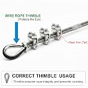 BARLOCK Thimble Eye Lock for Gym Cable Wire & Rope Support | 6mm (Pack of 12) gallery image