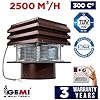 Gemi Elettronica Chimney Fan for Fireplace - Extractor and Draft Inductor for Round Flue 30 cm - Basic Model for Barbecue BBQ