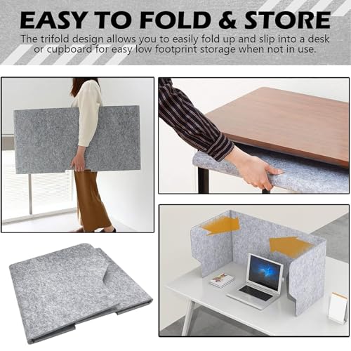 Panneau de confidentialité bureau 100 cm vert pliable - 4