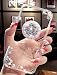 Lozeguyc iPhone XR Crystal TPU Ring Stand Case,iPhone XR 6.1 Inch Super Slim Luxury Bling Big Rhinestone Butterfly Kickstand Case Cover for Girls Women-Clear