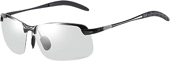 White-Black Polarized Photochromic Sunglasses UV400 Sports Sunglasses Day and Night Driving Glasses Ultra-Light Sun Glasses Eyewear Cycling Glasses and Goggles Outdoor, Cycling, Glasses and Goggles
