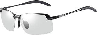 White-Black Polarized Photochromic Sunglasses UV400 Sports Sunglasses Day and Night Driving Glasses Ultra-Light Sun Glasses Eyewear Cycling Glasses and Goggles Outdoor, Cycling, Glasses and Goggles