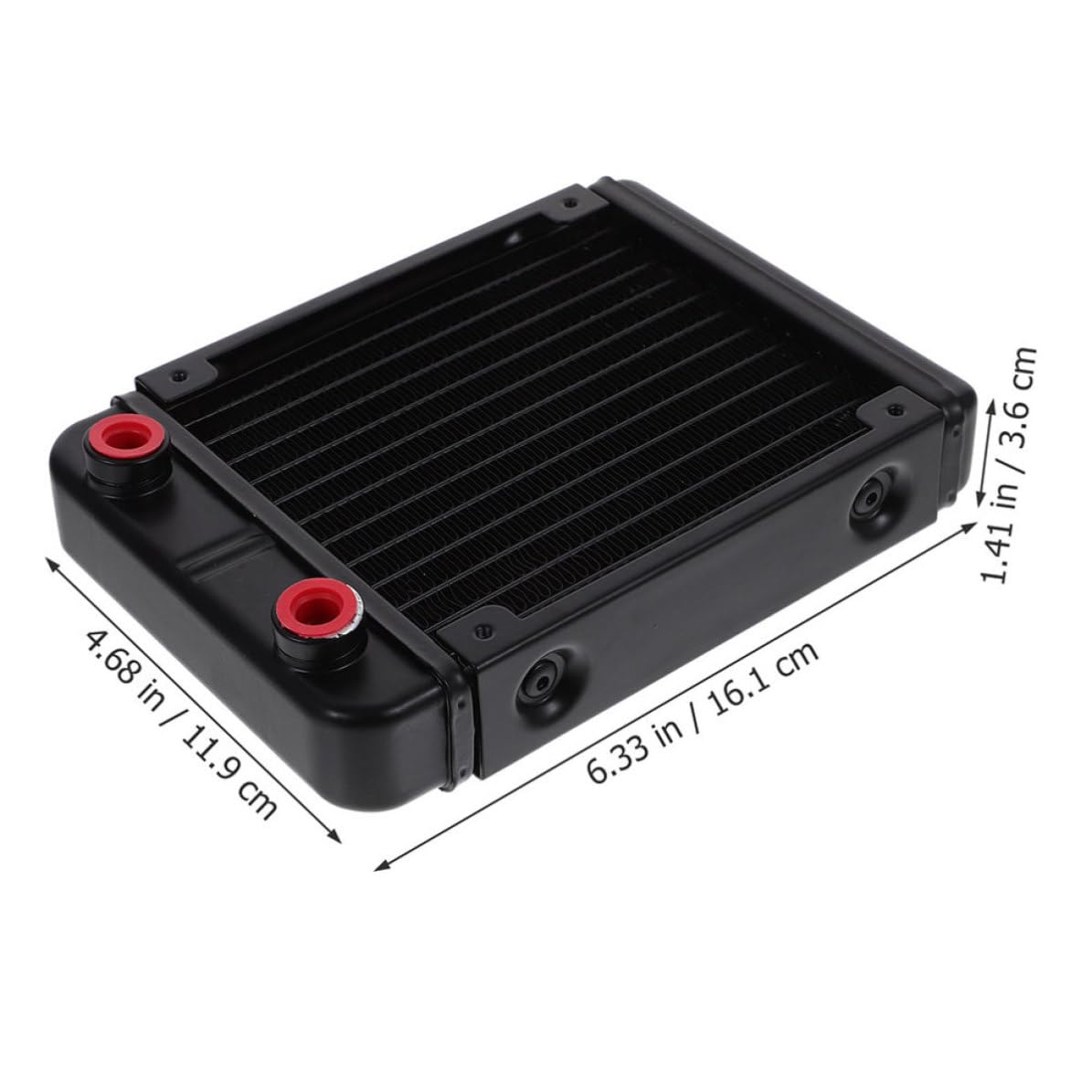 SHINEOFI 2 Pièces Radiateur de Processeur en Aluminium G1/4, Refroidisseur D'eau et Facile à Démonter pour PC et Moto, Capacité 150ml