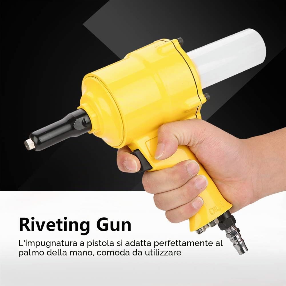 Pistola per Rivetti Aria Compressa KP-705P Idraulica Pneumatica per Ribattini e Lavorazioni Metalliche