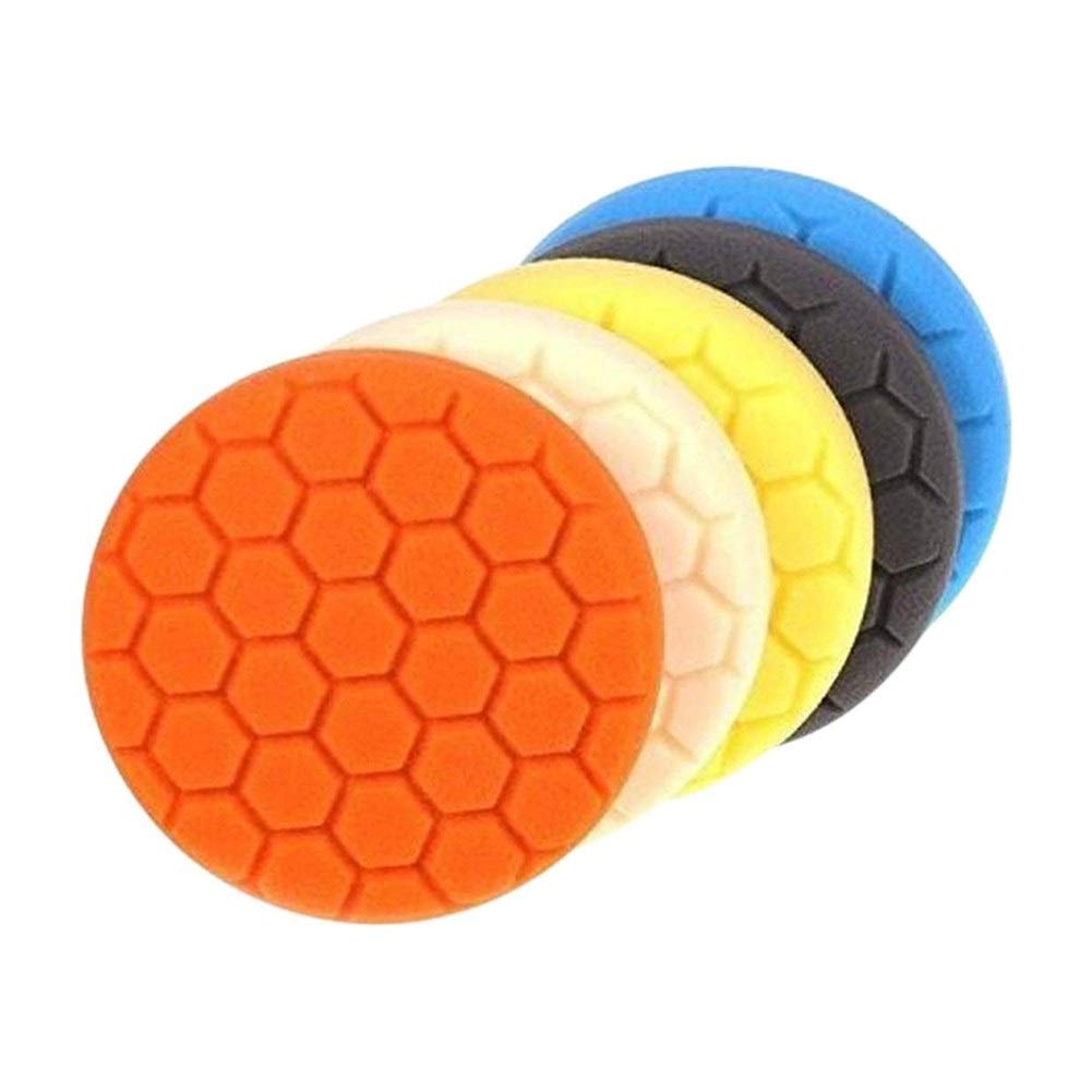 VerakeeTYUZH-Polishing pad 5pcs/set Buffing Sponge Polishing Pad Kit, 3/4/5/6/7 Inch For Car Polisher Buffer, For Car Beauty Polishing,Multipurpose (Number of Pieces : 4 inch)