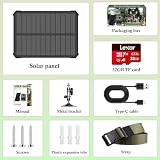 Coolifepro Wildkamera mit Handyübertragung App, 60MP 30FPS Solar WLAN Wildkamera, Wildtierkamera Eingebaute 2000mAh Akku, Keine Notwendigkeit, die Batterie zu installieren