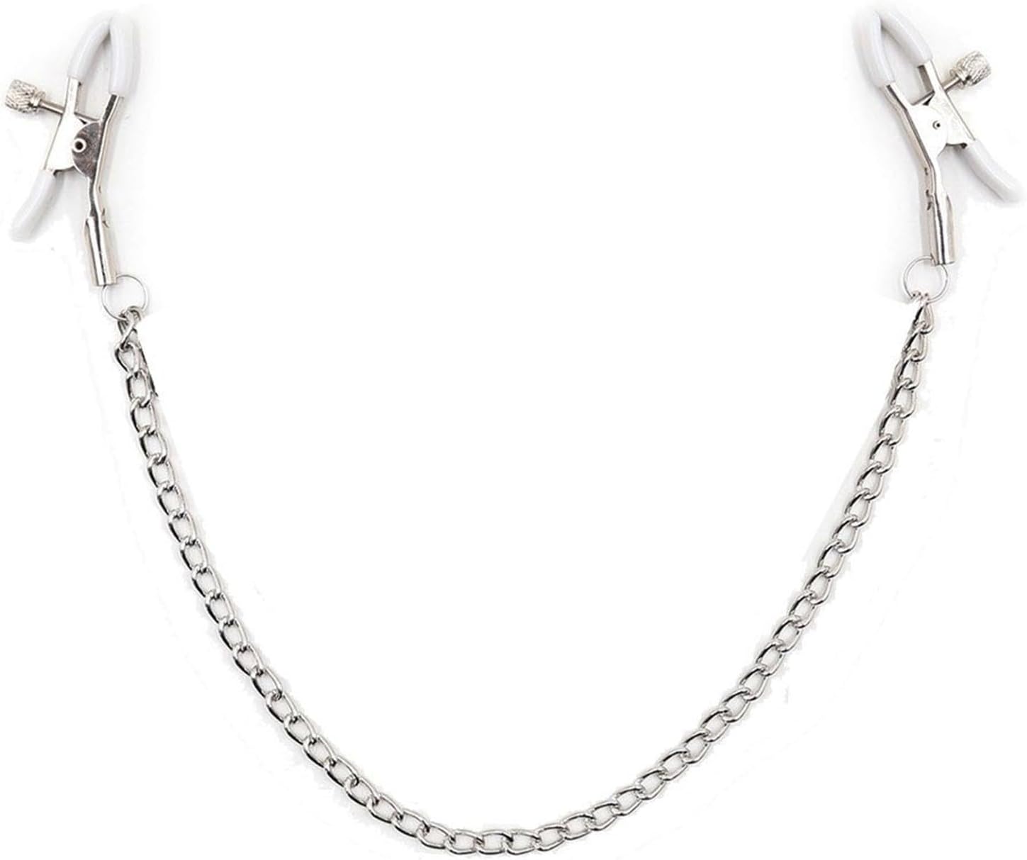 Stainless Steel Adjustable Body Jewelry Clamps with Chain for Women Men - Non Piercing Faux Piercing Gift