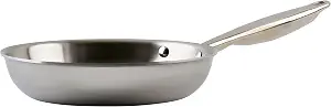 Winco 8-inch Silver Tri-Ply Stainless Steel Fry Pan