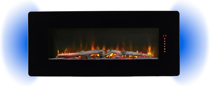 Dimplex Winslow 42 Inch Wall-Mount Electric Fireplace Heater - Black, 1400W