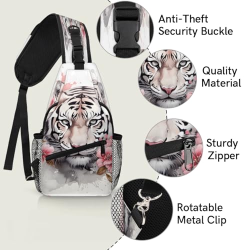 Bolso Crossbody Unisex Tiger Moda Viaje 7.9x3.5x14.2 in miniatura 3