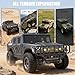 BAODWAM 2.4GHz All Terrain RC Military Truck 4WD Remote Control Car Off Road Waterproof with Headlights, Turn Signal Lights and Rechargeable Batteries Vehicle Toy Gifts for Adults Kids Age 8+ (Green)