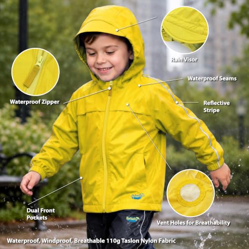 Image of Splashy Vented Waterproof Rain Jacket for Kids