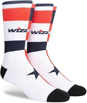 Pkwy NBA Washington Wizards Unisex Wizards Split Crew, Black, Large