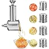 Stainless Steel Slicer Shredder Attachment for KitchenAid Mixer, Cheese Grater, Food Slicer for KitchenAid Mixer, Accessories for Kitchenaid