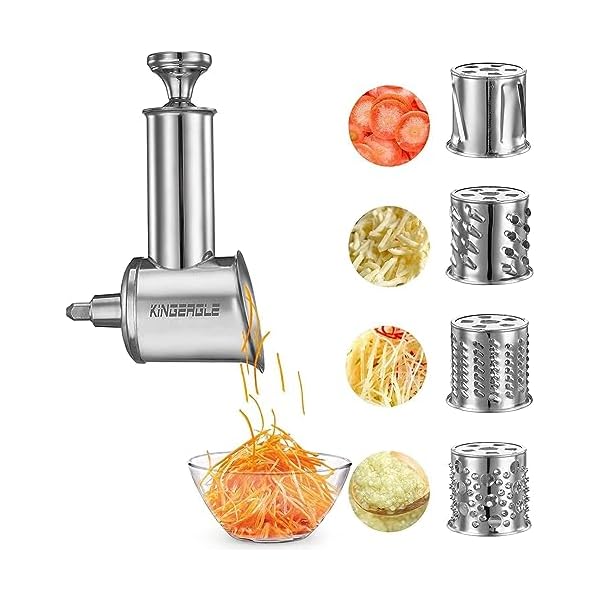 Stainless Steel Slicer Shredder Attachment for KitchenAid Mixer, Cheese Grater, Food Slicer for KitchenAid Mixer, Accessories for Kitchenaid