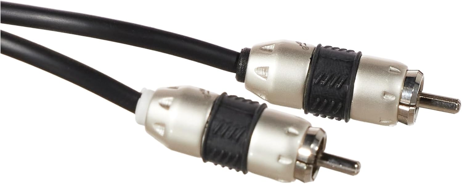 Kati-ake view of the Stinger RCA cable connectors, showing the locking mechanism.