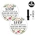 Do Not Touch Baby Signs, 2 Pack Greenery Stop No Touching Baby Car Seat Sign or Stroller Tag, Baby Car Safety Signs Tags for Newborn Baby Stroller Backpack. (5 Inches)