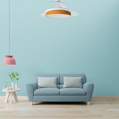 Eden pulse Ventilador DC 72W Blanco/Naranja, 3 Aspas, 7200lm, 3000-4000-6000K, con Control Remoto, Memoria y Temporizador, ideal para climatización y confort. - imagen 2