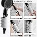 MIUPOO 360 Degree Adjustable Rotatable Handheld Shower Head Holder,Removable No Punching Penguin Shower Head Bracket Wall Mount Universal,Silicone Suction Cup Shower Head Holder,2 Pack