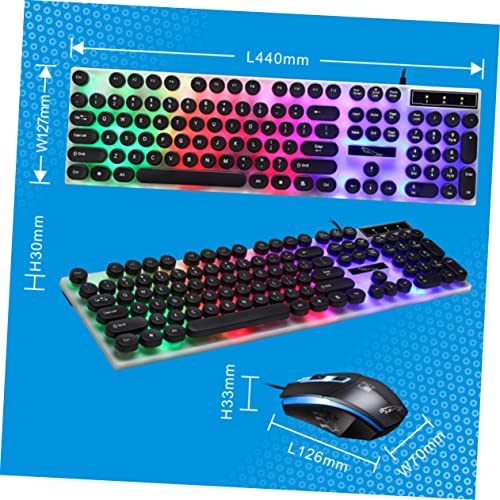 Teclado y ratón USB retroiluminados para PC con diseño ergonómico cómodo 3